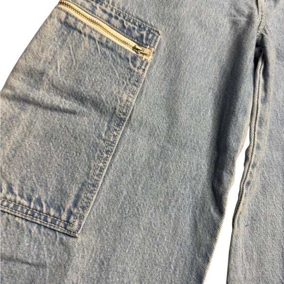 👖 Levi’s High Loose Cargo Jeans Women’s 24‎ Blue Denim Wide Leg Utility 👖 - Picture 4 of 7